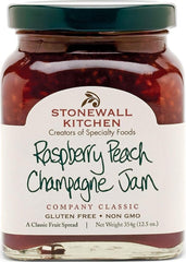 Stonewall Kitchen jar front showing jam and elegant label, gifting appeal
