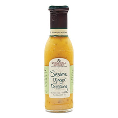 Stonewall Kitchen front bottle view showing sesame ginger dressing, ready to dress salads