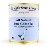 Straight from France jar front view showing premium goose fat and French origin benefits