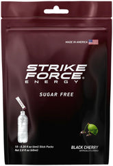 Strike Force front packet showing black cherry label and easy-tear design for convenience