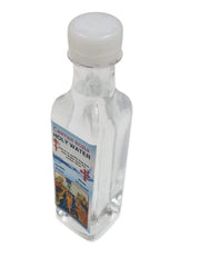 STRONG FAITH close-up label and bottle neck highlighting Jerusalem Flowers scent benefit