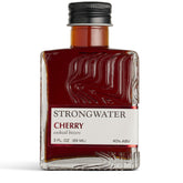 Strongwater bottle front view showing cherry bitters and premium packaging benefit