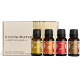 Strongwater front packaging showing sampler set and clear labeling for quick selection