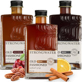 Strongwater front packaging showing three mixers and brand for easy gifting