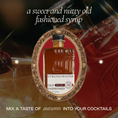 Strongwater pouring mix over ice to create an Old Fashioned quickly