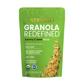 Struesli front packaging showing organic savory seed granola and label for quick identification
