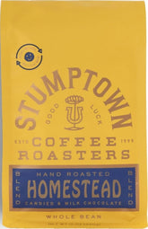 Stumptown Homestead front packaging showing bag and branding, promising freshness