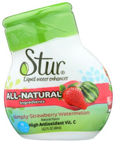 Stur bottle front view showing label and size for quick identification and portability