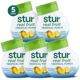 Stur Tropical Punch front packaging showing five bottles and benefits