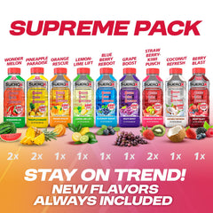SueroX bottle close-up label highlighting electrolyte blend and sugar-free benefit