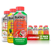 SueroX front packaging showing Caribbean pack and tropical branding for quick identification and benefit