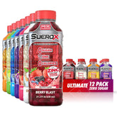 SueroX front packaging showing 12-bottle ultimate pack for convenient hydration