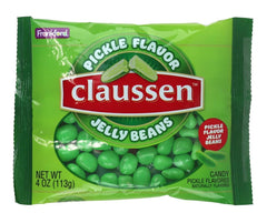 Sugar Creek front pouch of pickle jelly beans showing colorful candies and gift appeal