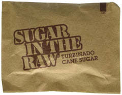 Sugar in the Raw box of 250 packets displayed for easy portioning and convenience