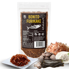 SUI of Tokyo front packaging showing natural bonito furikake, highlights quality