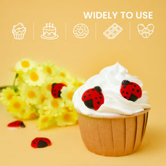 Sujoygar ladybug placed on cupcake showing instant professional finish