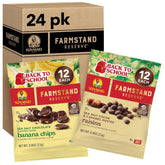 Sun-Maid front packaging of Farmstand Reserve 24-count variety pack showcasing assortment and branding