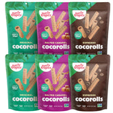 Sun Tropics front packaging showing CocoRolls variety and easy grab-and-go snack