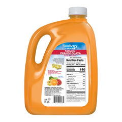 Sunberry Farms bottle beside measuring tape showing 128oz scale advantage