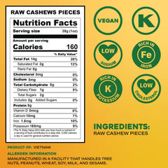 Sunbest Natural close-up of raw cashew halves and pieces highlighting fresh texture and quality