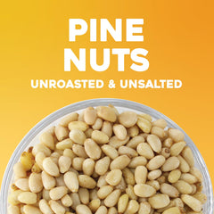 Sunbest Natural pine nuts blended into pesto showcasing creamy result