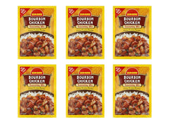 Sunbird front packaging showing six 1.25 oz bourbon chicken seasoning packets, convenient portions