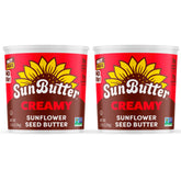 SunButter two five-pound pails front view showing brand and bulk packaging benefit