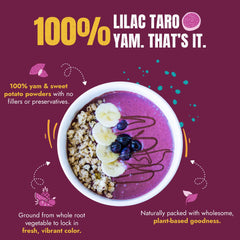 Suncore Foods purple smoothie bowl showcasing vivid color for healthy bowls