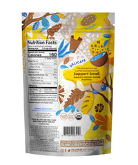 close-up of Suncore quinoa flakes texture illustrating light, flaky consistency