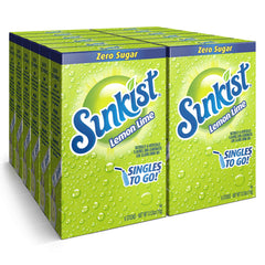 SINGLES TO GO! front box of Lemon Lime sticks showing pack and portability benefit