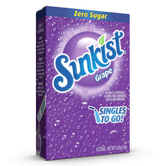 SINGLES TO GO! close-up of grape packet texture showing clear branding and easy-tear convenience