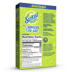 SINGLES TO GO! single Lemon Lime stick packet close-up for easy portioning benefit