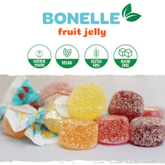 SUNNY ISLAND close-up of Bonelle jelly texture showing soft chew and natural colors