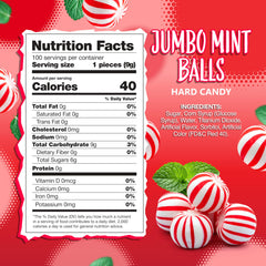 SUNNY ISLAND closeup of mint ball texture highlighting crisp peppermint crunch