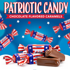 SUNNY ISLAND foil wrap detail in red white blue showing festive appearance benefit for displays