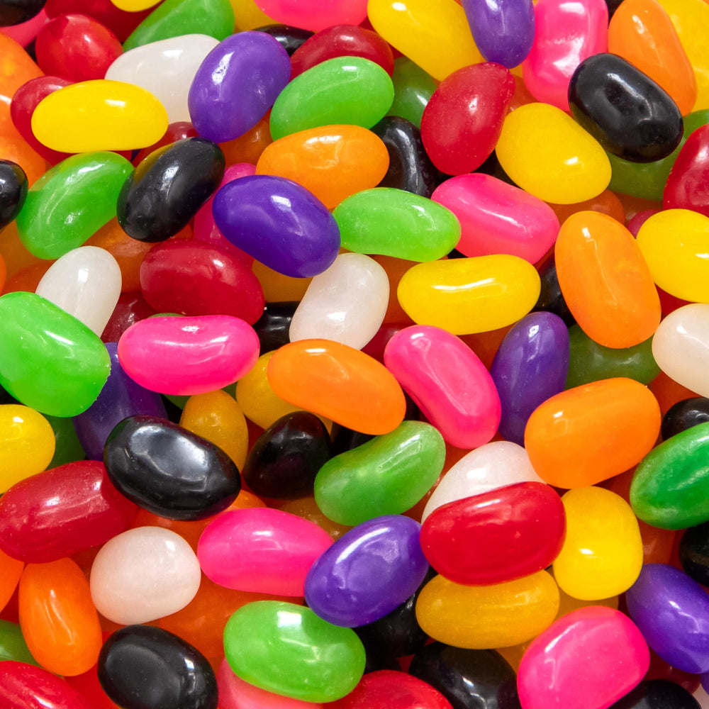 SUNNY ISLAND front of bag showing 3 lb assorted jelly beans and vibrant packaging benefits visual appeal