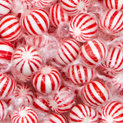 SUNNY ISLAND front packaging showing 2 lb bag and bright peppermint mints for bulk use