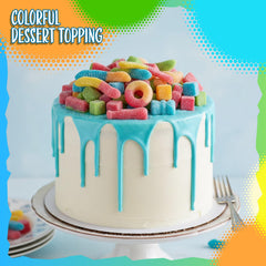 SUNNY ISLAND gummy rings and watermelon wedges topping cupcake for visual appeal