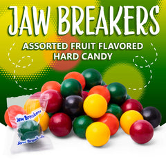 SUNNY ISLAND hand holding single jawbreaker to show size and long-lasting enjoyment