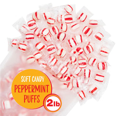 SUNNY ISLAND close-up of soft peppermint puff texture, airy melt-in-mouth benefit
