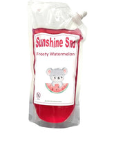 Sunshine Sno front packaging showing sour watermelon label and organic badge