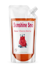 Sunshine Sno front pouch showing organic sour cherry label and benefits