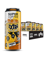 SUPER COFFEE XXTRA caramel front packaging showing bold branding and can design