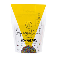Supernatural front packaging showing jar and label, highlights dye-free benefit