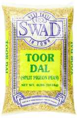 Swad front packaging 4 lb bag showing label and weight, easy pantry storage benefit