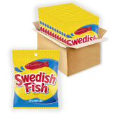 Swedish Fish front packaging showing bright red fish pieces and brand