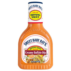 Sweet Baby Ray's creamy buffalo back label with nutrition facts and kosher symbol for informed shoppers