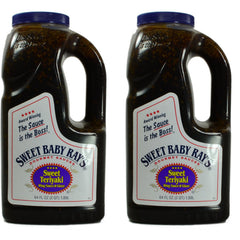 Sweet Baby Ray's front-packaging bottle showing label and glossy teriyaki glaze benefit