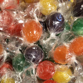 SweetGlob front packaging 2-pound bag showing assorted sour fruit balls for parties