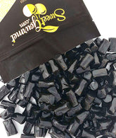 SweetGourmet front packaging of Finnska sugar free licorice showing 2 lb bag benefit